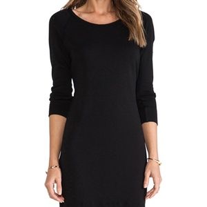 James Perse Black Sheath Long Sleeve Dress